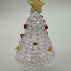 Two-Color Wire Wrapped Christmas Tree Coloured Glaze Decoration