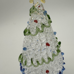 Blue Edge Tree Coloured Glaze Decoration