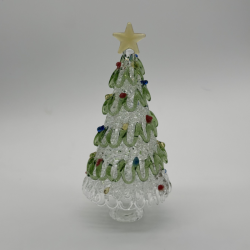 15 cm Tree Coloured Glaze Decoration
