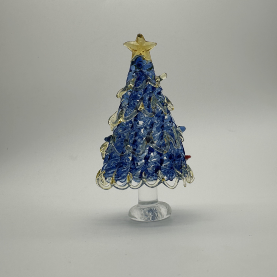8 cm Brushed Tree Coloured Glaze Decoration 8 cm Brushed Tree Coloured Glaze Decoration