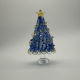8 cm Brushed Tree Coloured Glaze Decoration 8 cm Brushed Tree Coloured Glaze Decoration