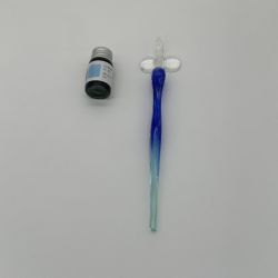 Blue Glass Pen Coloured Glaze Decoration