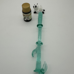 Blue Bamboo Glass Pen Coloured Glaze Decoration