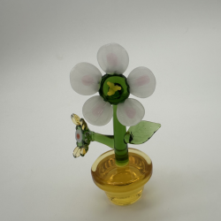 Large Flower Pot Coloured Glaze Decoration