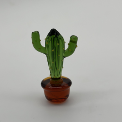 Brown Cactus Coloured Glaze Decoration